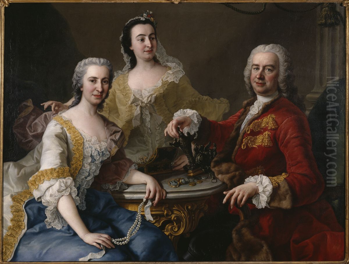 Joseph de France and his Family Oil Painting by Martin Van Meytens