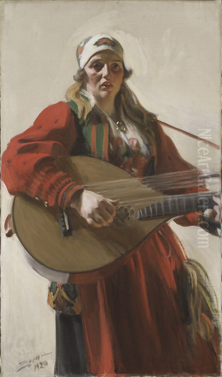 Hemlandstoner Oil Painting by Anders Zorn