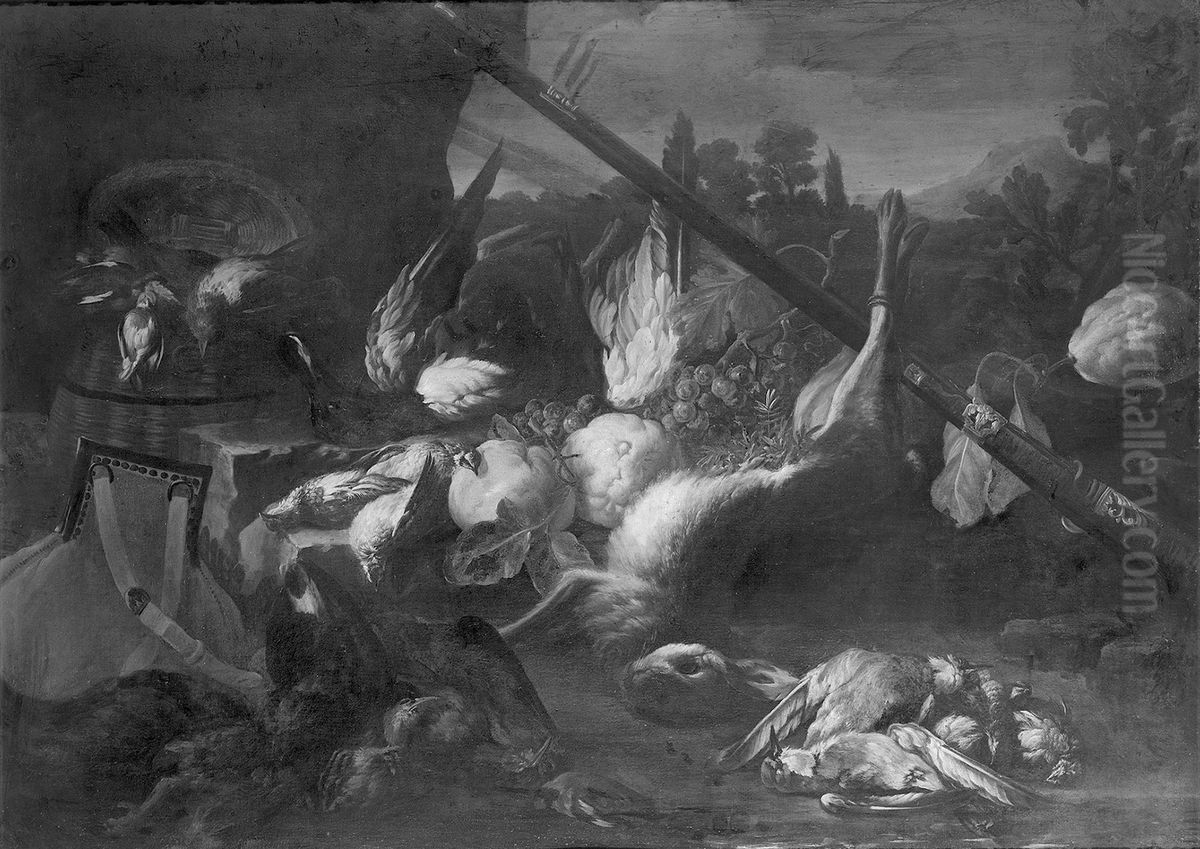 Stilleben med villebrad Oil Painting by Carel de Vogelaer