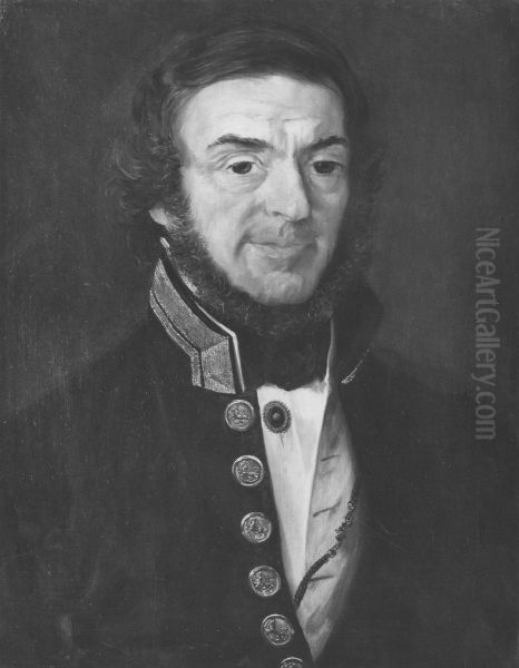 Haradshovding Joachim G. Holmboe Oil Painting by Mathias Stoltenberg