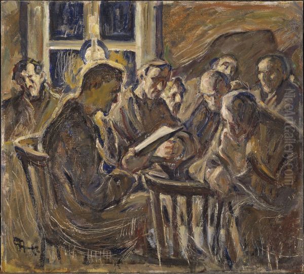 Sammankomsten Oil Painting by Ester Almqvist