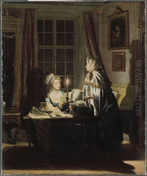 The Milliner Oil Painting by Pehr Hillestrom