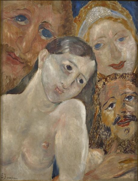 Ecstatic Heads Oil Painting by Ernst Josephson