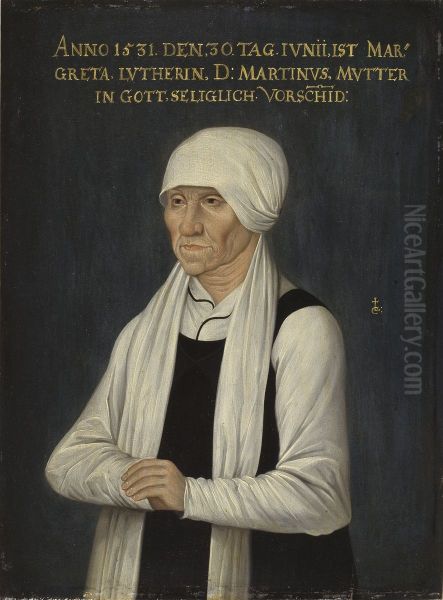 Margareta Luther (dod 1531) Oil Painting by Lucas Cranach the Elder