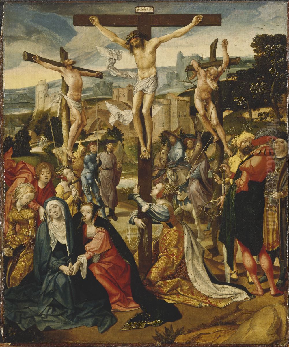 Korsfastelsen Oil Painting by Cornelis Engebrechtsz.