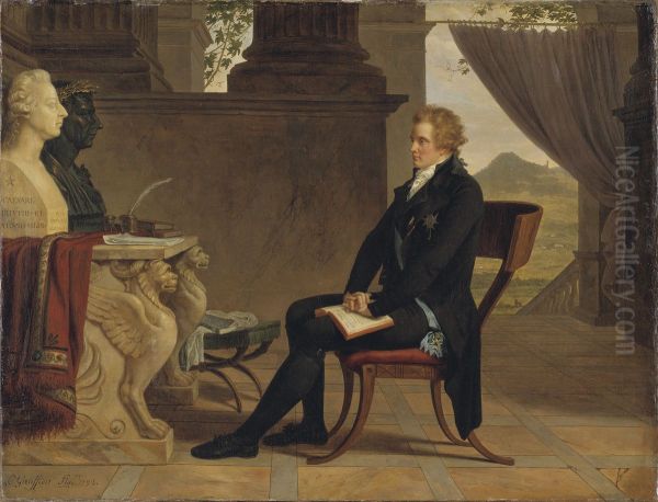 Count Gustaf Mauritz Armfelt in Florence Oil Painting by Louis Gauffier