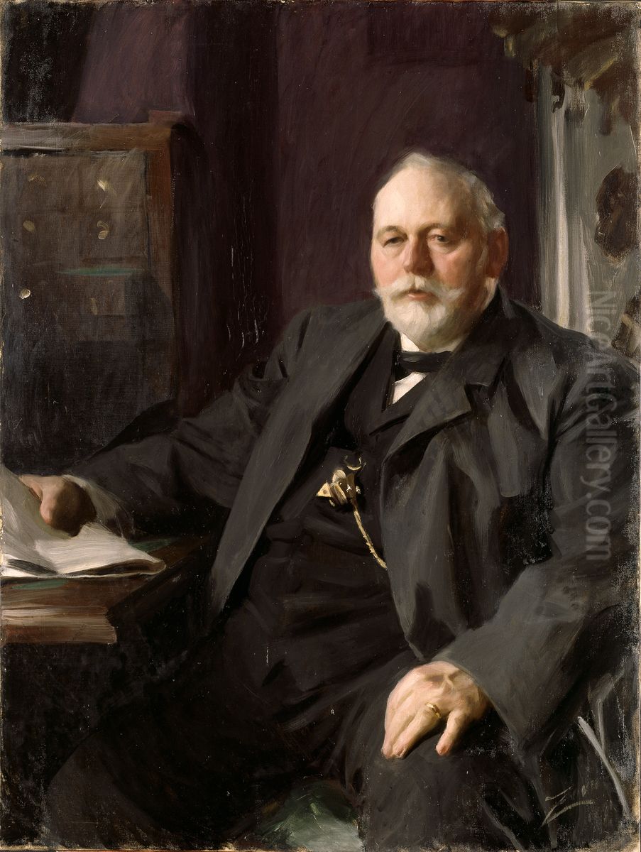 Mr Frans R. Heiss Oil Painting by Anders Zorn