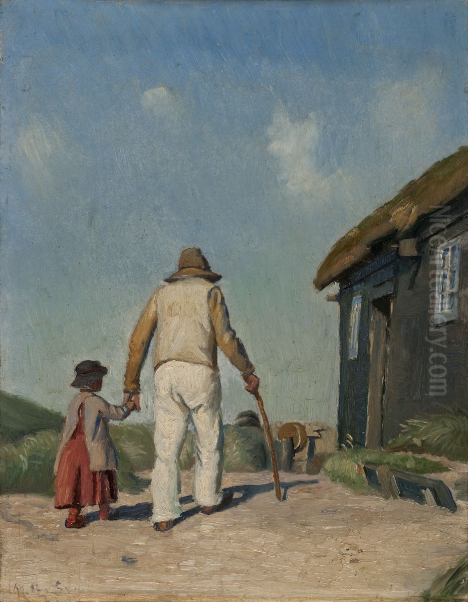 Blinde Christian. Studie Oil Painting by Michael Peter Ancher