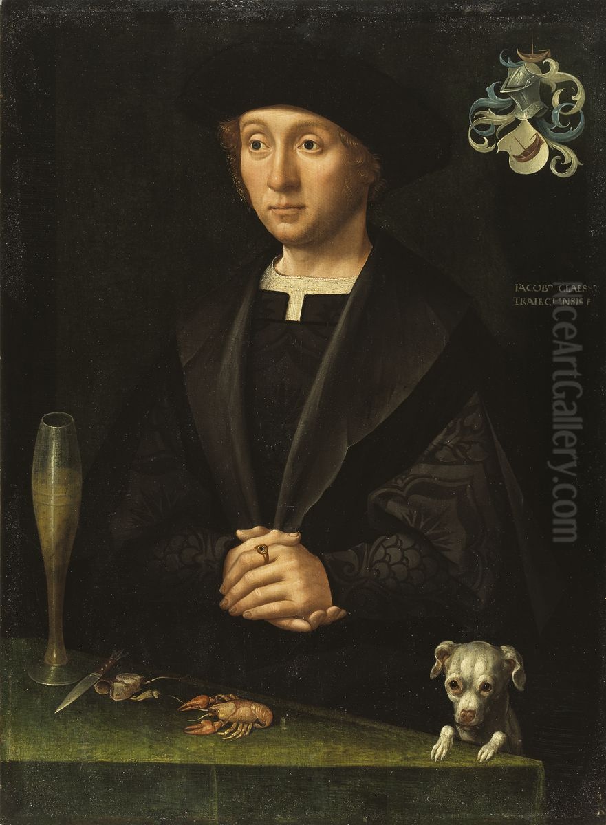 Portrait of a Member of the Alardes Family Oil Painting by Jacob van Utrecht