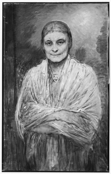Sjalvportratt Oil Painting by Bertha Wegmann