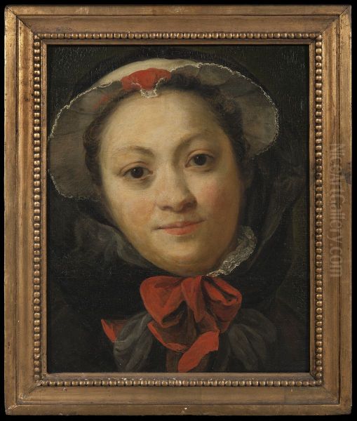 Fru Charlotta Pilo, f. Desmarees Oil Painting by Carl Gustaf Pilo