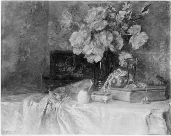 Stilleben Oil Painting by Bertha Wegmann