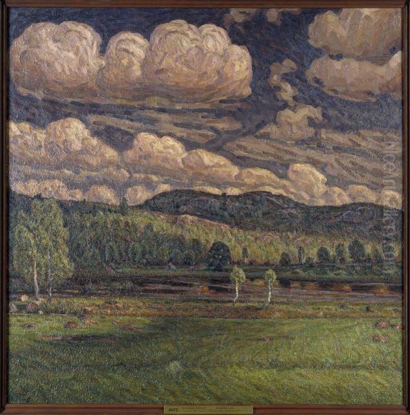 Cloud Shadows Oil Painting by Herman Norrman