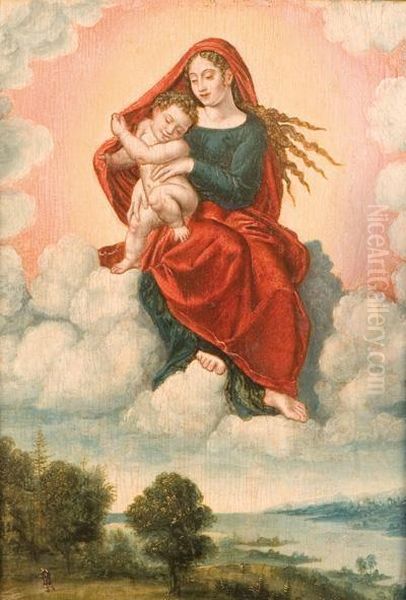 Virgen Con El Nino Oil Painting by Giovanni Francesco Caroto