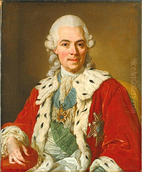 Count Sven Bunge, Privy Councillor Oil Painting by Lorens Pasch the Younger