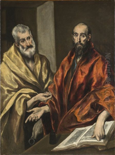St Peter and St Paul Oil Painting by El Greco
