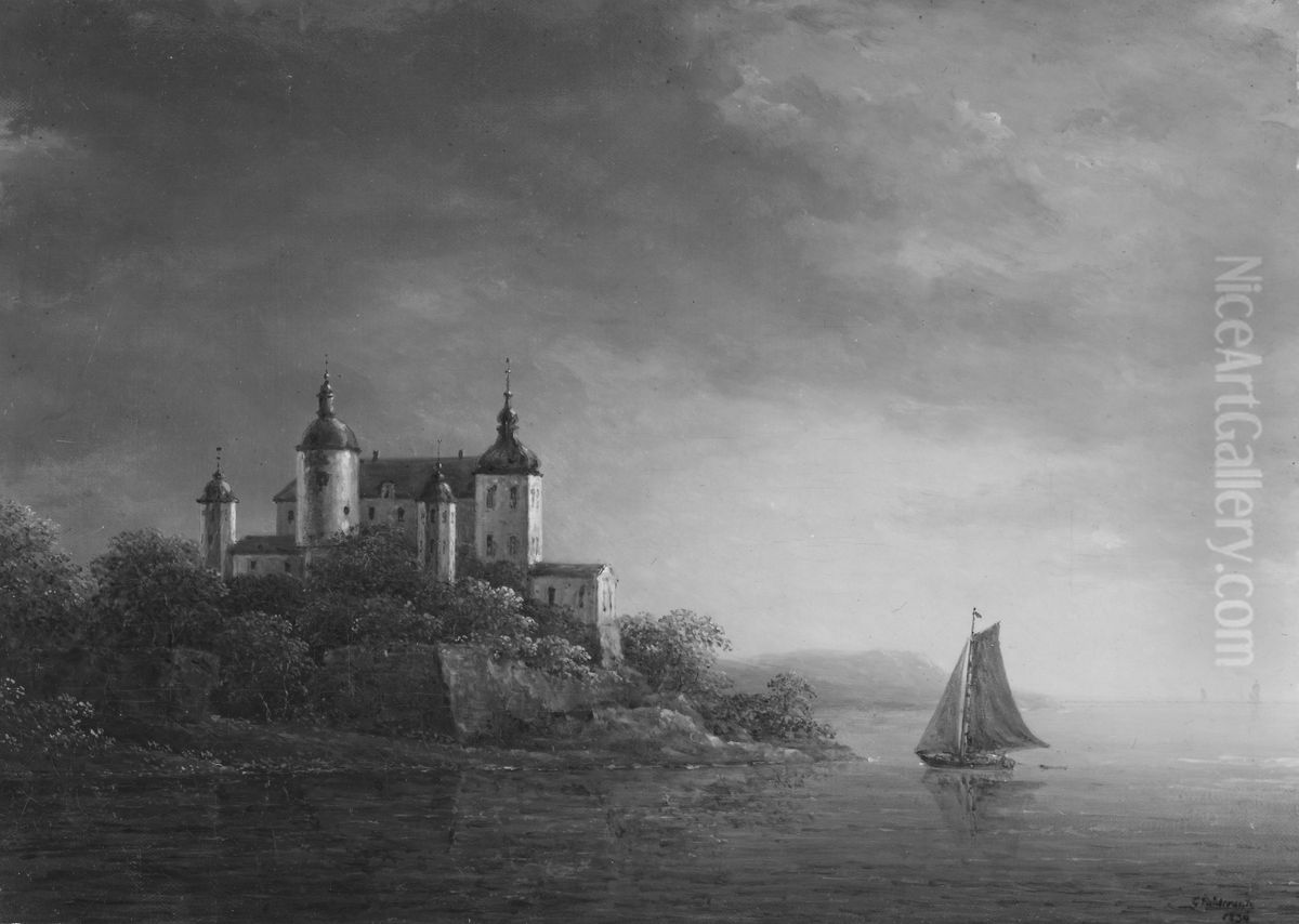 Lacko Castle Oil Painting by Carl Johan Fahlcrantz