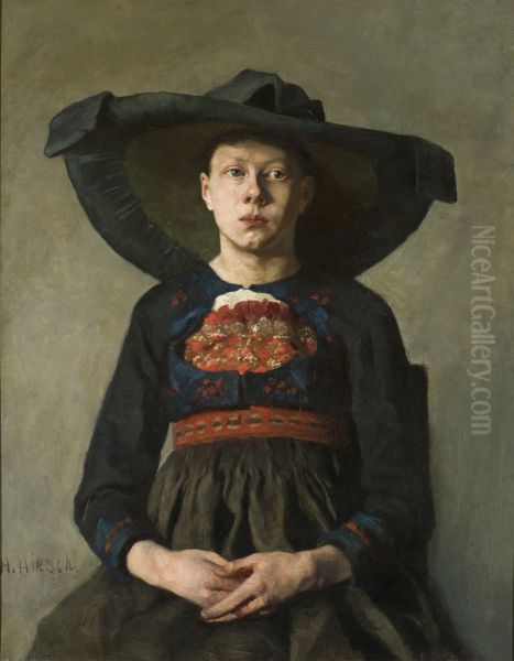 Une petite paysanne bavaroise Oil Painting by Hanna Hirsch-Pauli