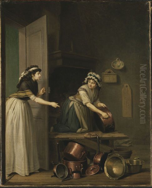 Kopparskurerskan Oil Painting by Pehr Hillestrom
