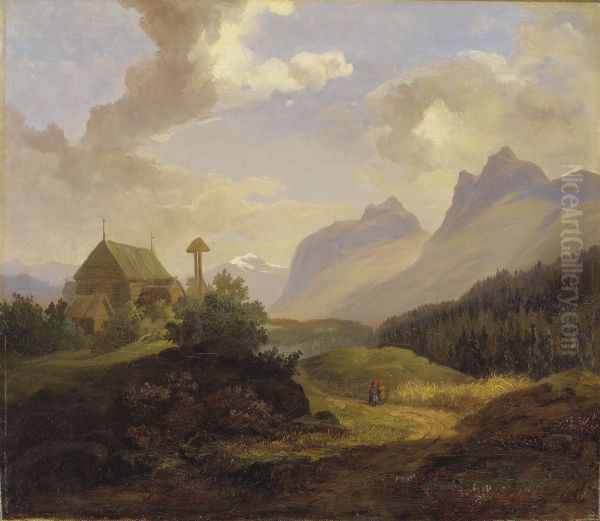 Scenery from Kvikkjokk Oil Painting by Carl XV of Sweden