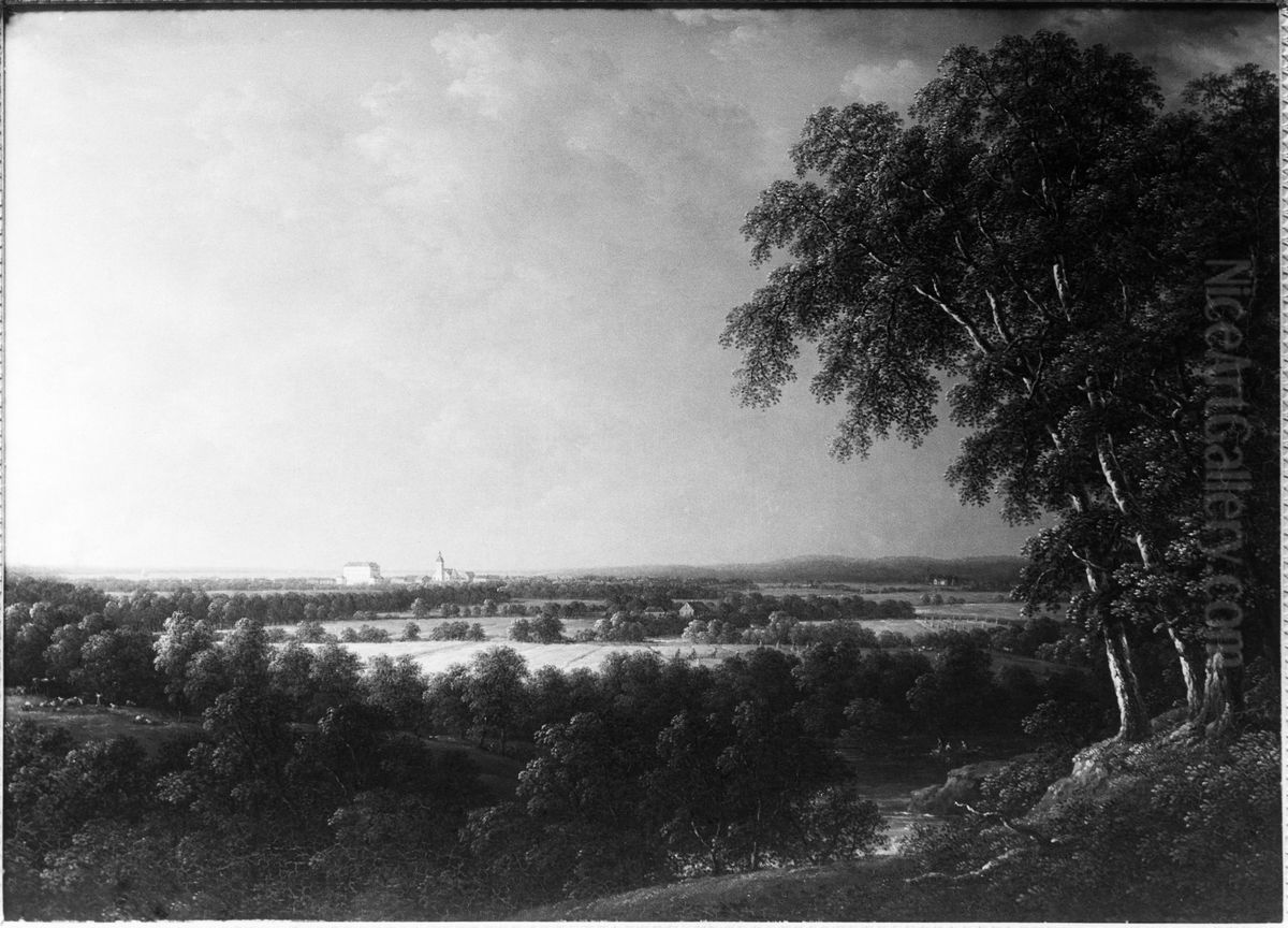 View of Orebro Oil Painting by Carl Johan Fahlcrantz