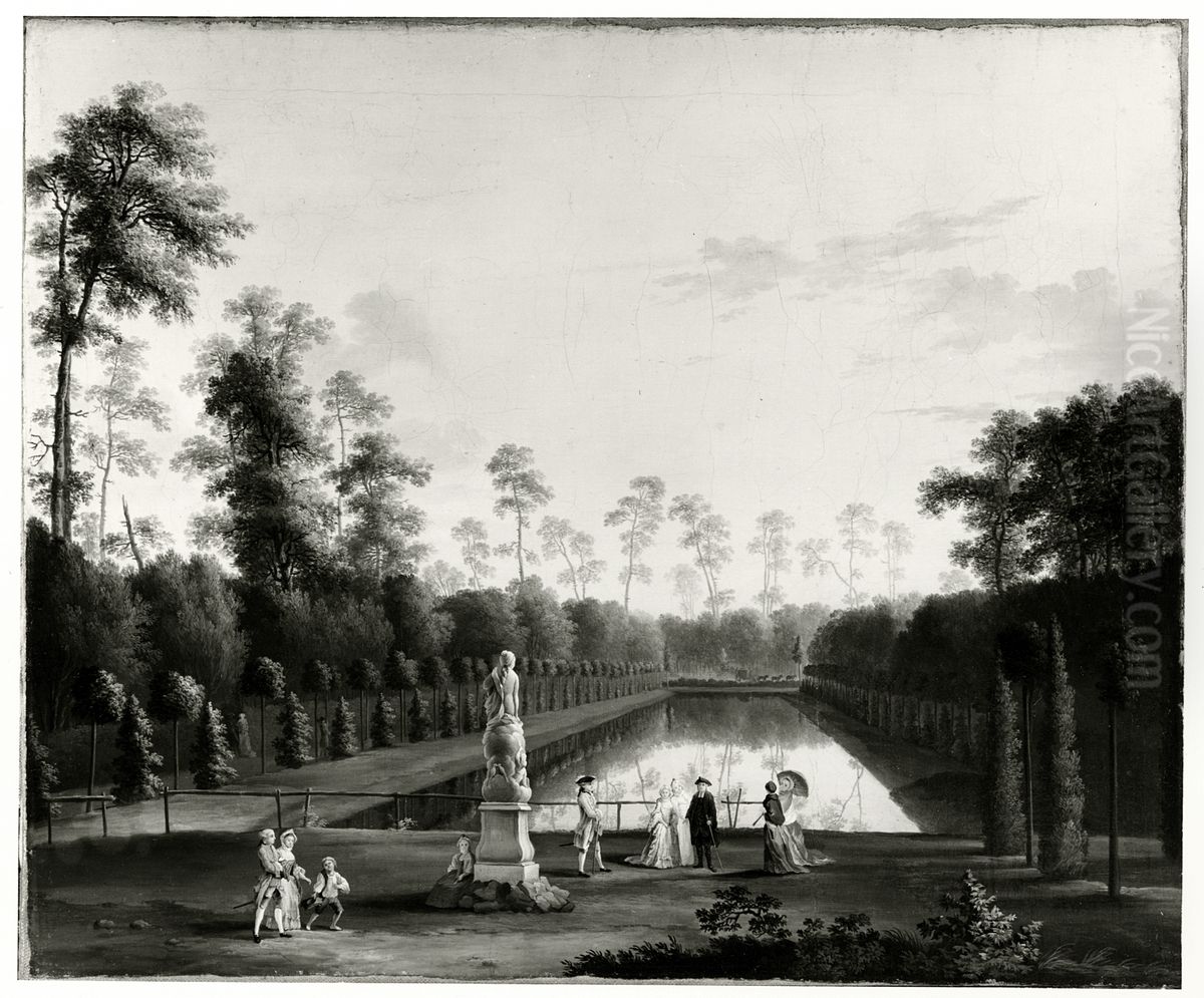 Venusdammen i Berliner Tiergarten Oil Painting by Jacob Philipp Hackert