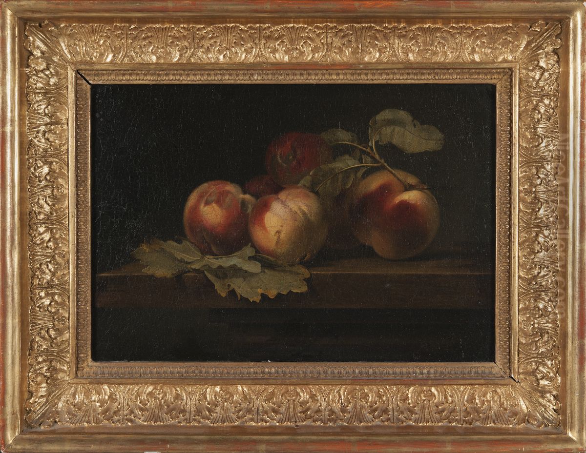 Stilleben med persikor Oil Painting by Gerard Van Spaendonck