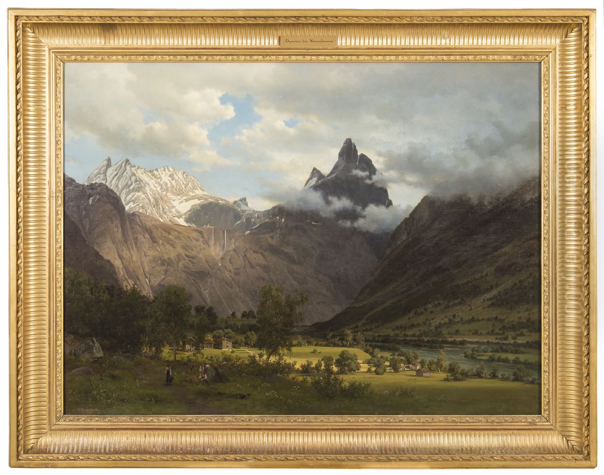 Landskap fran Romsdalen Oil Painting by Johan Fredrik Eckersberg