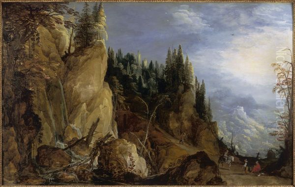 Berglandskap Oil Painting by Joos de Momper the Younger