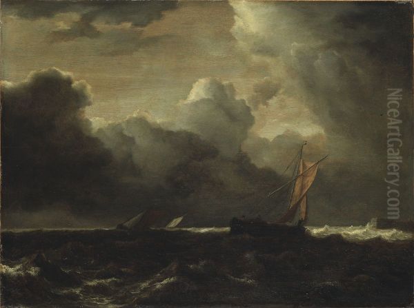 Storm Clouds over the Sea Oil Painting by Jacob Van Ruisdael