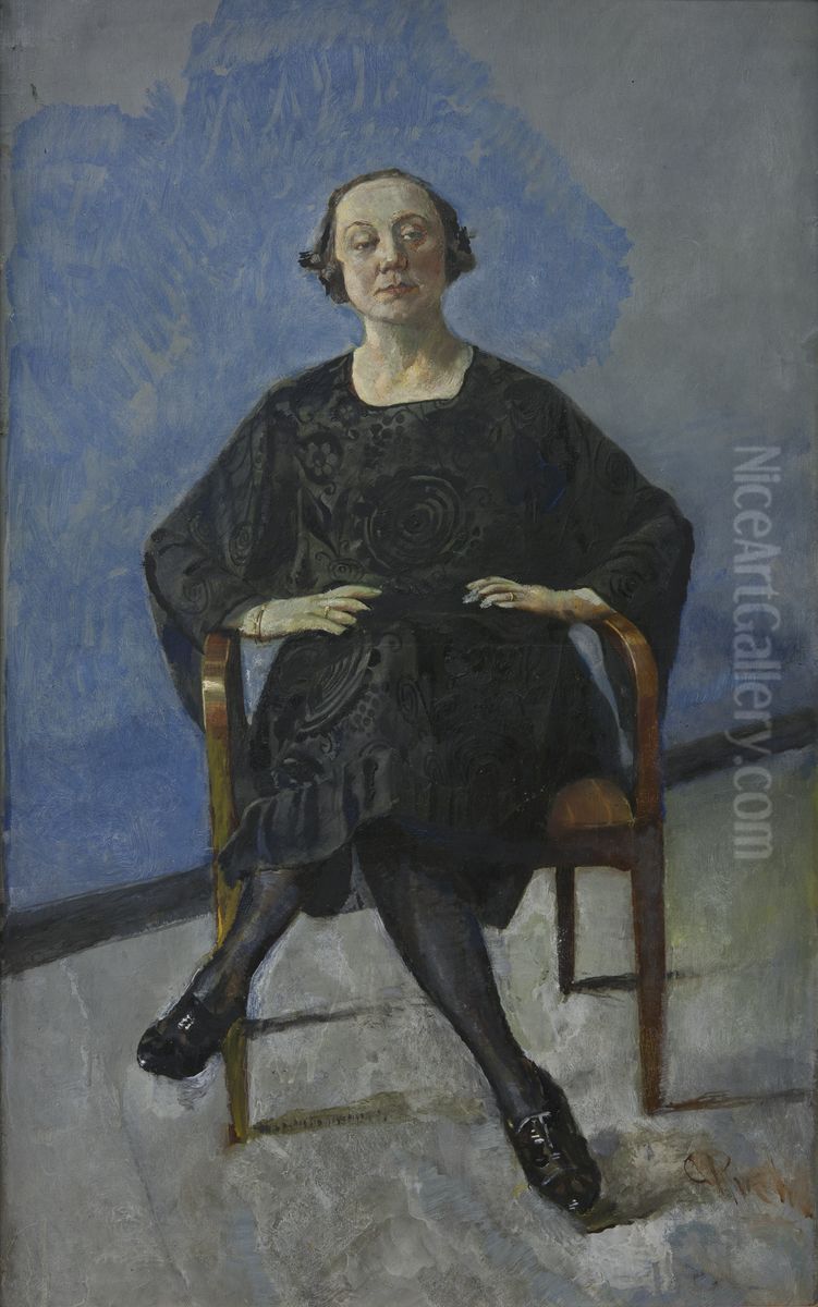 Naima Wifstrand, the Actress Oil Painting by Christian Krohg