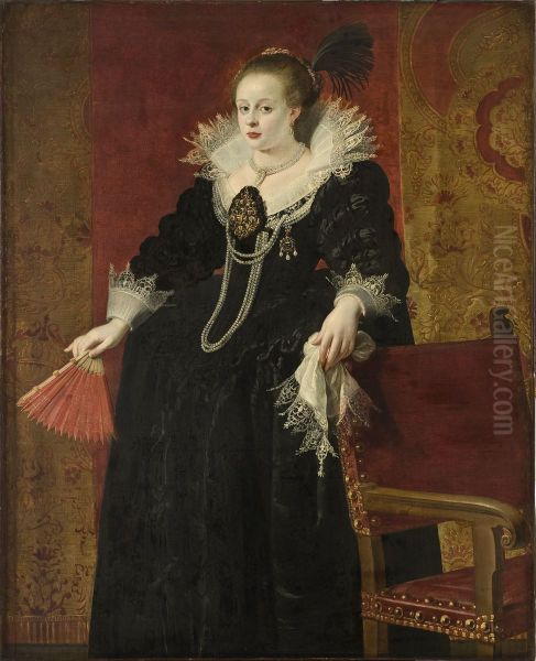 Anne of Austria, Consort of Emperor Mathias Oil Painting by Gaspar De Crayer