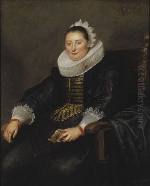 Portratt av en dam Oil Painting by Cornelis De Vos