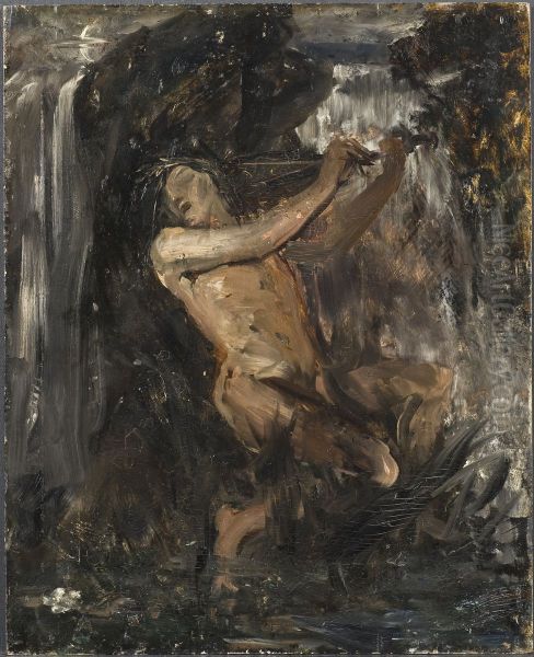 Skiss till Nacken, NM 1905 Oil Painting by Ernst Josephson