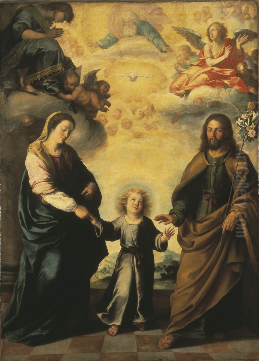 Den heliga familjens aterkomst fran Egypten Oil Painting by Bartolome Esteban Murillo