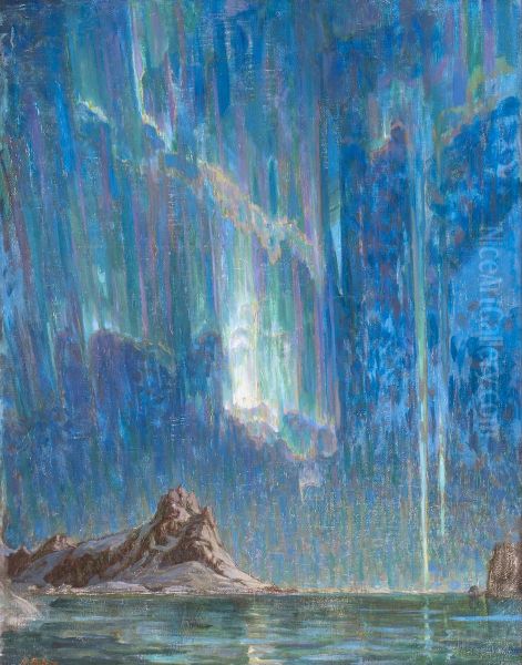 Norrsken. Studie fran Nordlandet Oil Painting by Anna Boberg