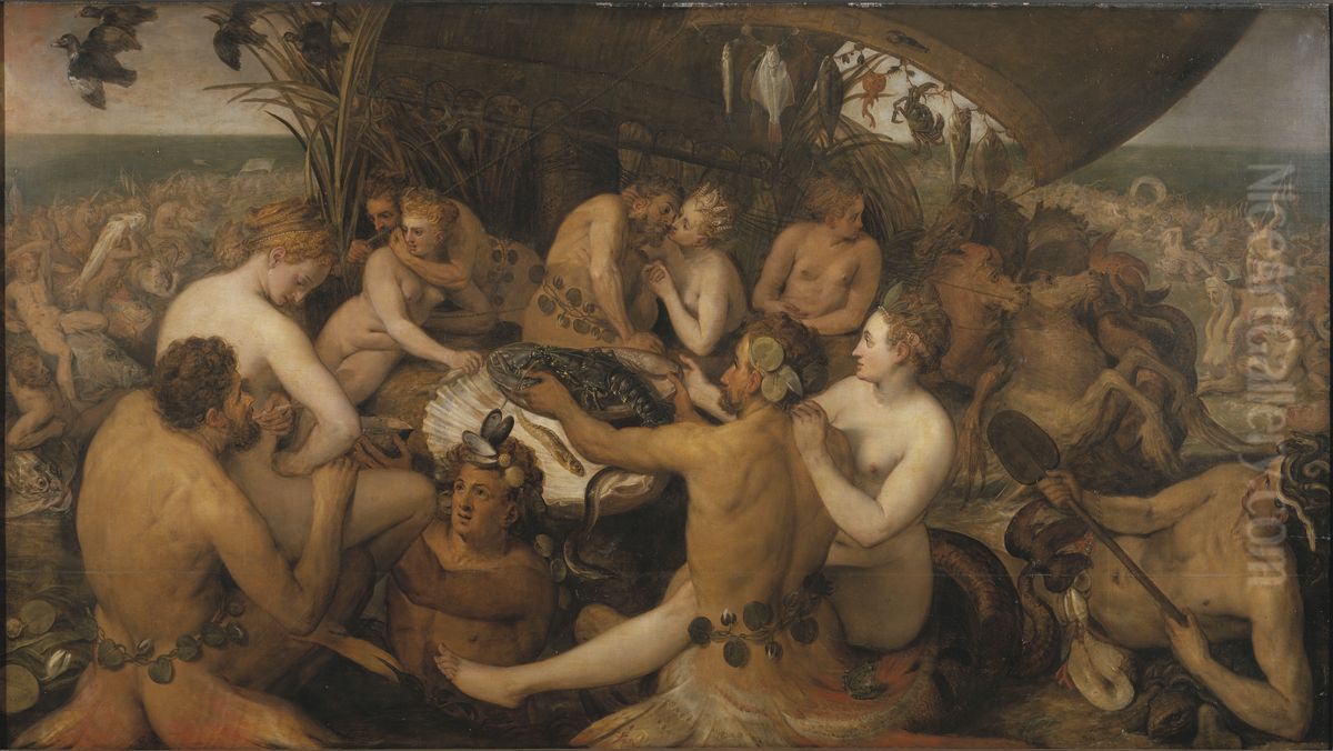 The Feast of the Seagods Oil Painting by Frans Floris I