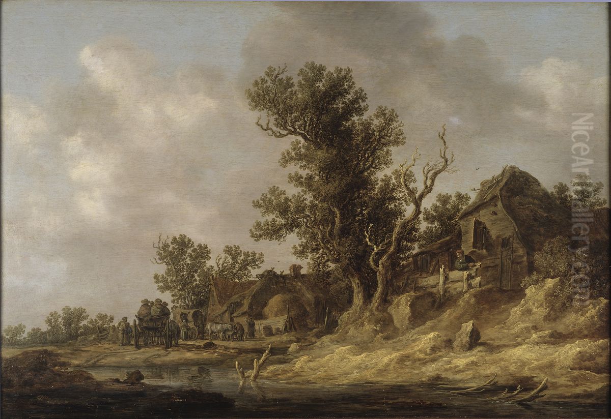 Rast vid en gastgivaregard Oil Painting by Jan van Goyen
