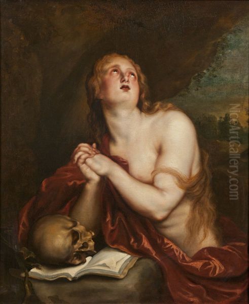 The Penitent Magdalen Oil Painting by Anthony Van Dyck