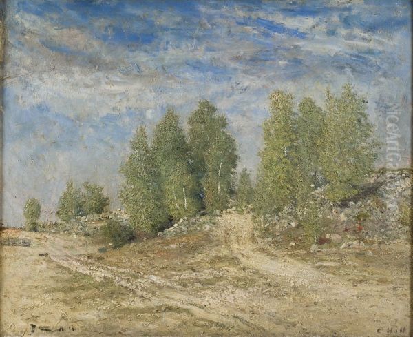 Grusbacke Oil Painting by Carl Fredrik Hill