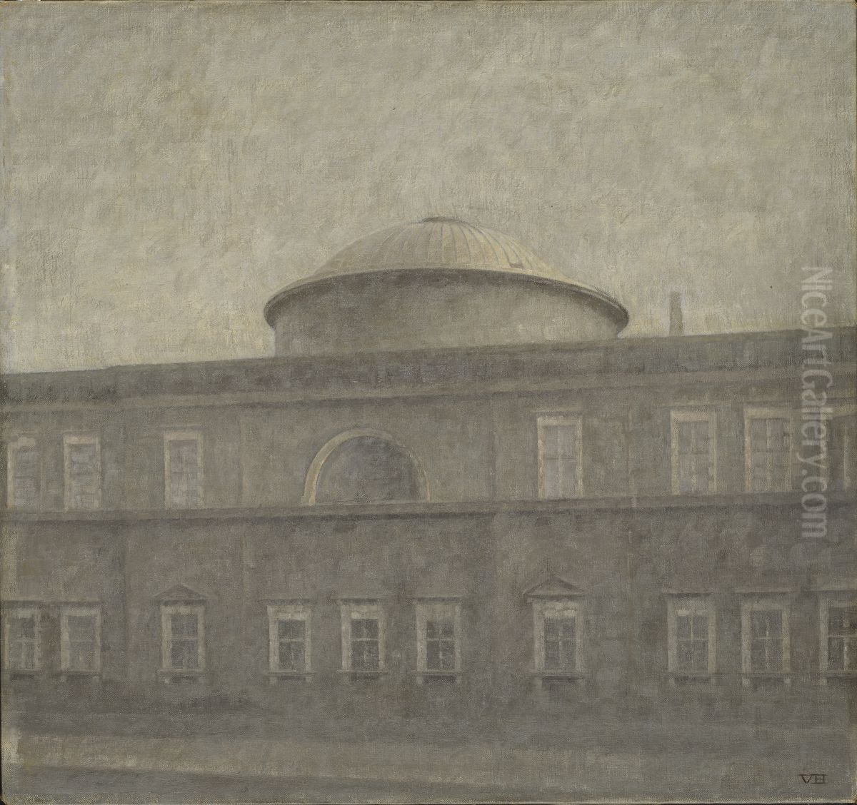 The Royal Palace Church in Copenhagen Oil Painting by Vilhelm Hammershoi
