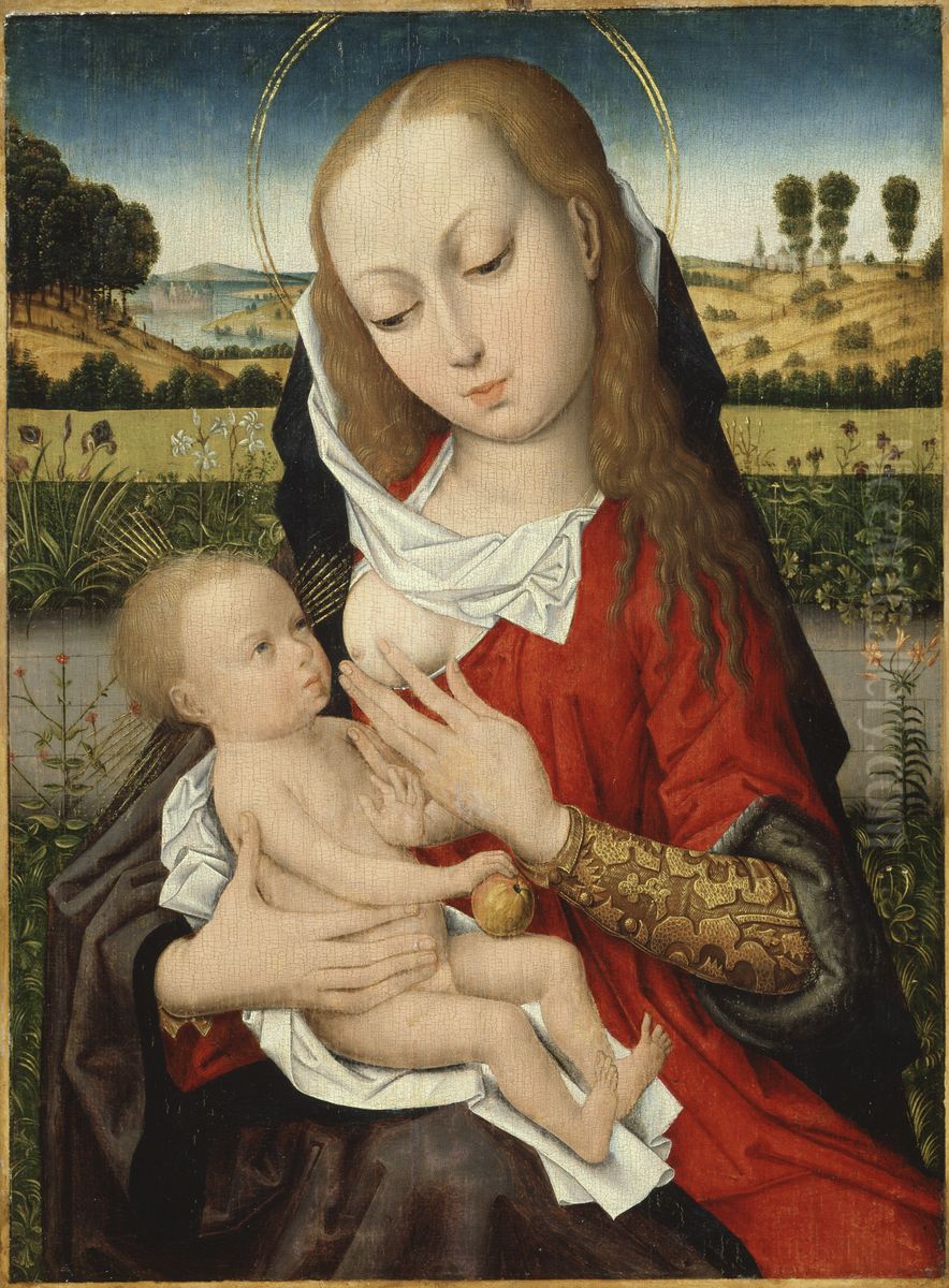 Madonnan med barnet Oil Painting by Master Of The Legend Of Saint Catherine