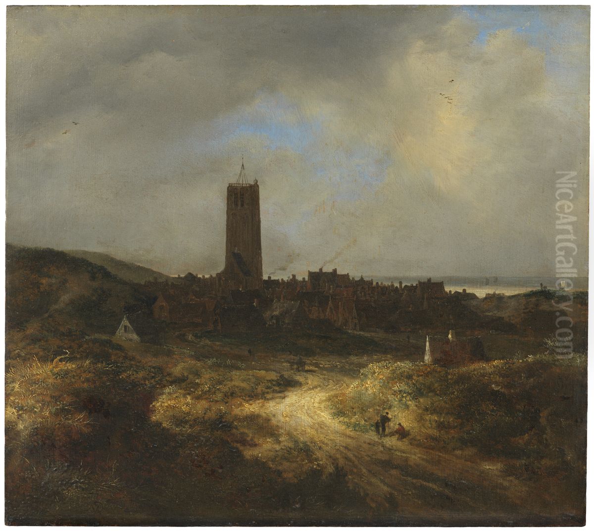 View of Egmond aan Zee Oil Painting by Jacob Van Ruisdael