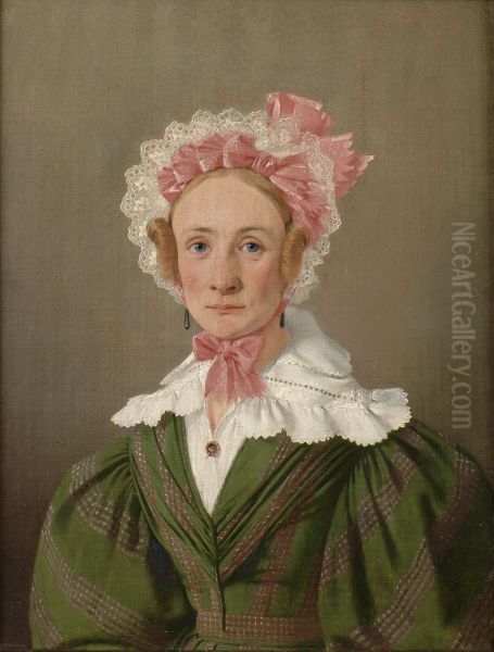 Froken Ida Vilhelmine (Augusta) Trock Oil Painting by Jorgen Roed