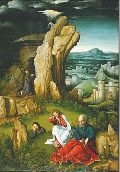 Kristus i Getsemane Oil Painting by Joachim Patinir