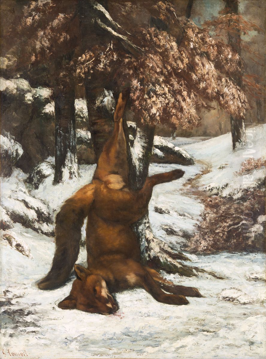 The Dead Fox Oil Painting by Gustave Courbet