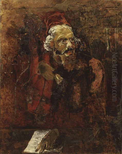 Ludvig Josephson, Stage Director Oil Painting by Ernst Josephson
