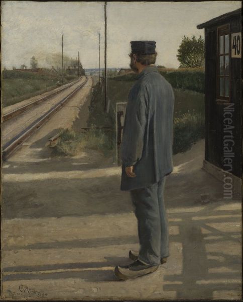 The Lineman Oil Painting by Laurits Andersen Ring