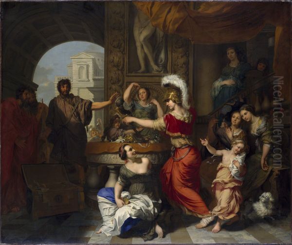 Akilles igenkand av Odysseus vid Lykomedes hov Oil Painting by Gerard de Lairesse