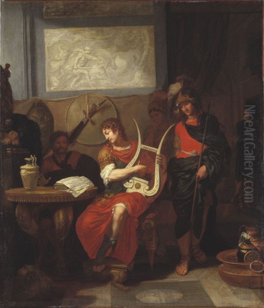 Achilles Playing the Lyre at the Arrival of the Envoys of Agamemnon Oil Painting by Gerard de Lairesse
